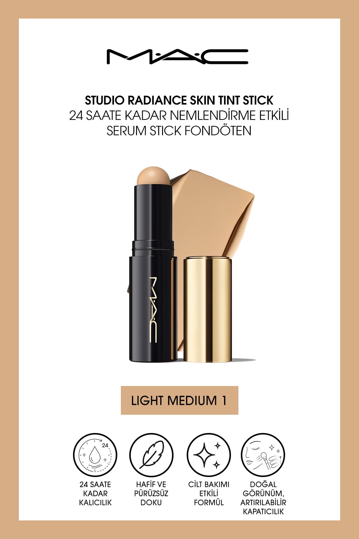 فوندوتن استیک Mac Studio Radiance سرماستیک نمرسانی 24 ساعته رنگ روشن متوسط 1 فوندوتن استیک Mac Studio Radiance سرماستیک نمرسانی 24 ساعته رنگ روشن متوسط 1