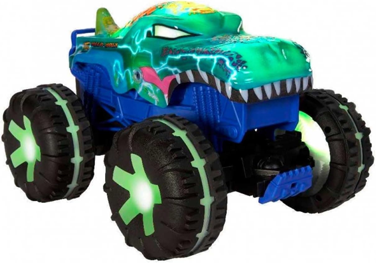 ماشین کنترلی Hot Wheels Monster Trucks Mega-Wrex با مقیاس 1:15، چراغ و صدا، مدل باتریخور ماشین کنترلی Hot Wheels Monster Trucks Mega-Wrex با مقیاس 1:15، چراغ و صدا، مدل باتریخور