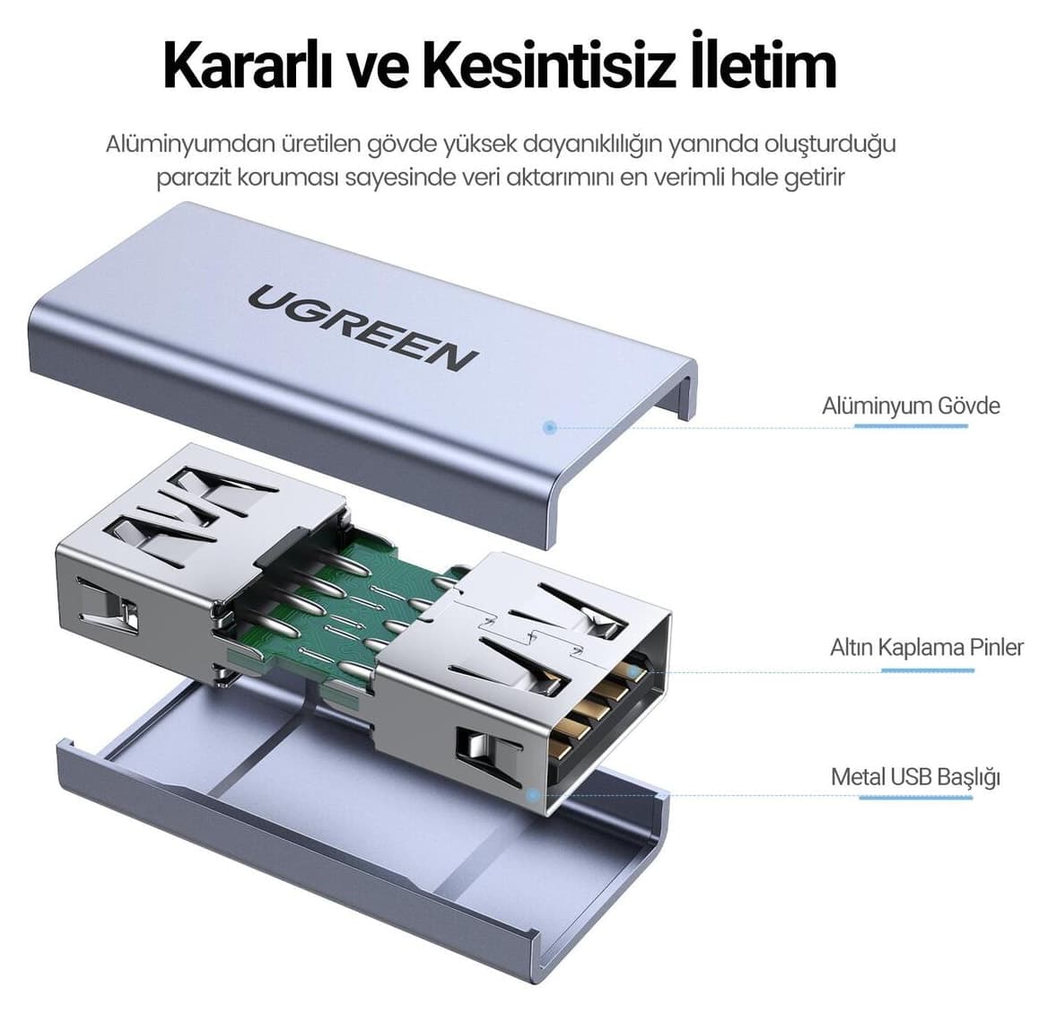 آداپتور Ugreen اتصالدهنده افزایش طول USB-A 3.0 آداپتور Ugreen اتصالدهنده افزایش طول USB-A 3.0
