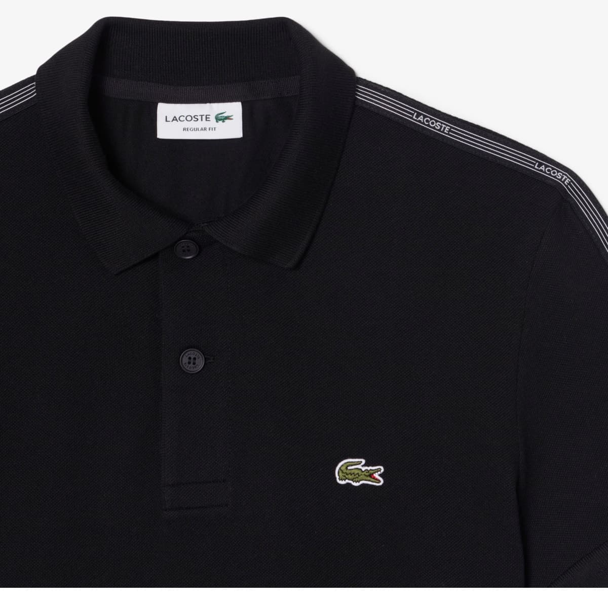 پولوشرت مردانه Lacoste فیت معمولی مشکی پولوشرت مردانه Lacoste فیت معمولی مشکی