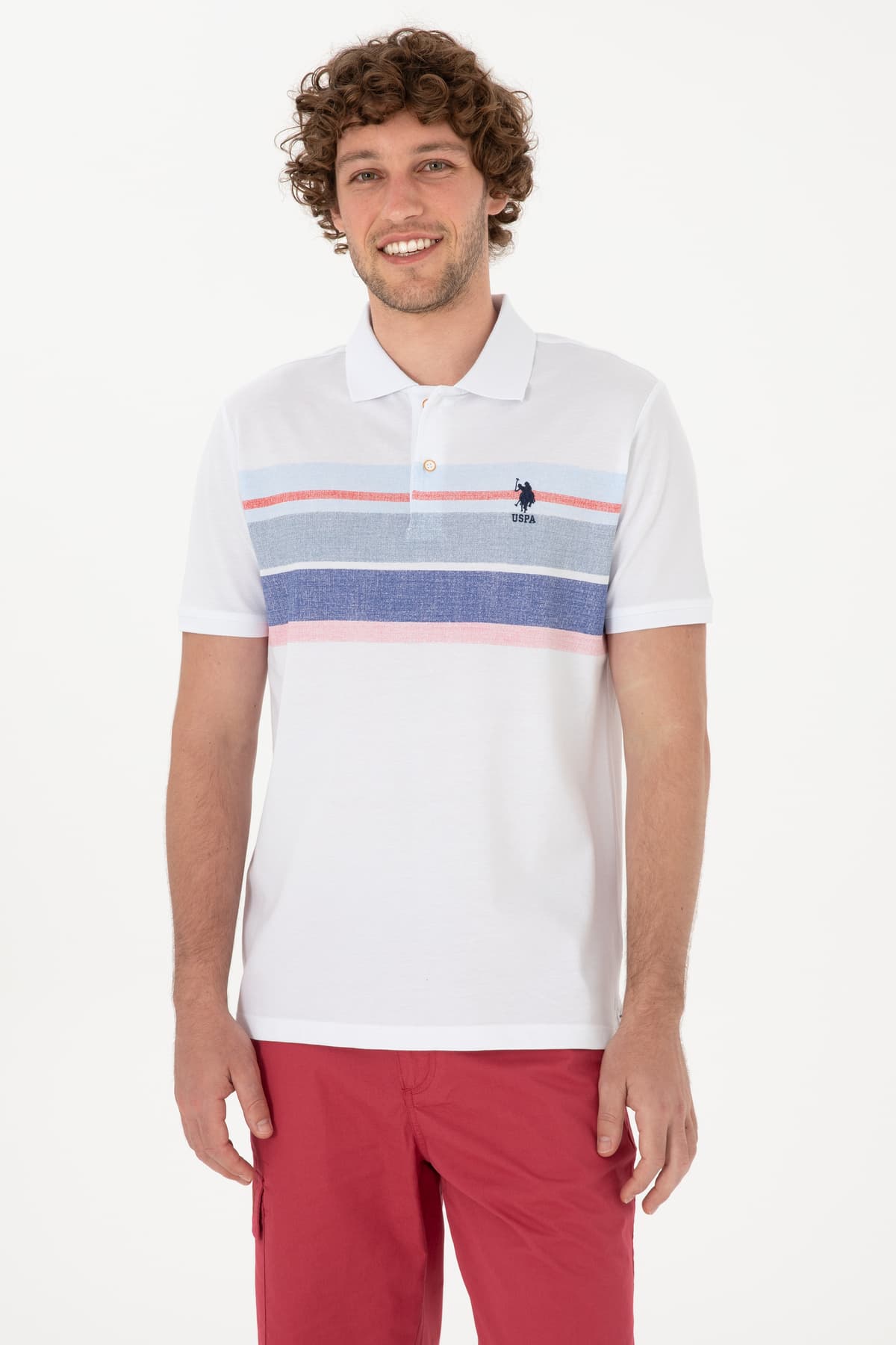 تیشرت مردانه U.S. Polo Assn. فیت معمولی یقه پولو سرمهای مدل 50299824-VR033 تیشرت مردانه U.S. Polo Assn. فیت معمولی یقه پولو سرمهای مدل 50299824-VR033
