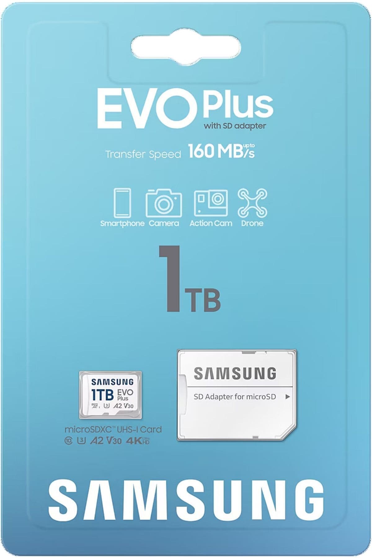 کارت حافظه microSD Samsung Evo Plus 1TB سفید 160MB/s مدل MB-MC1T0SA/APC کارت حافظه microSD Samsung Evo Plus 1TB سفید 160MB/s مدل MB-MC1T0SA/APC