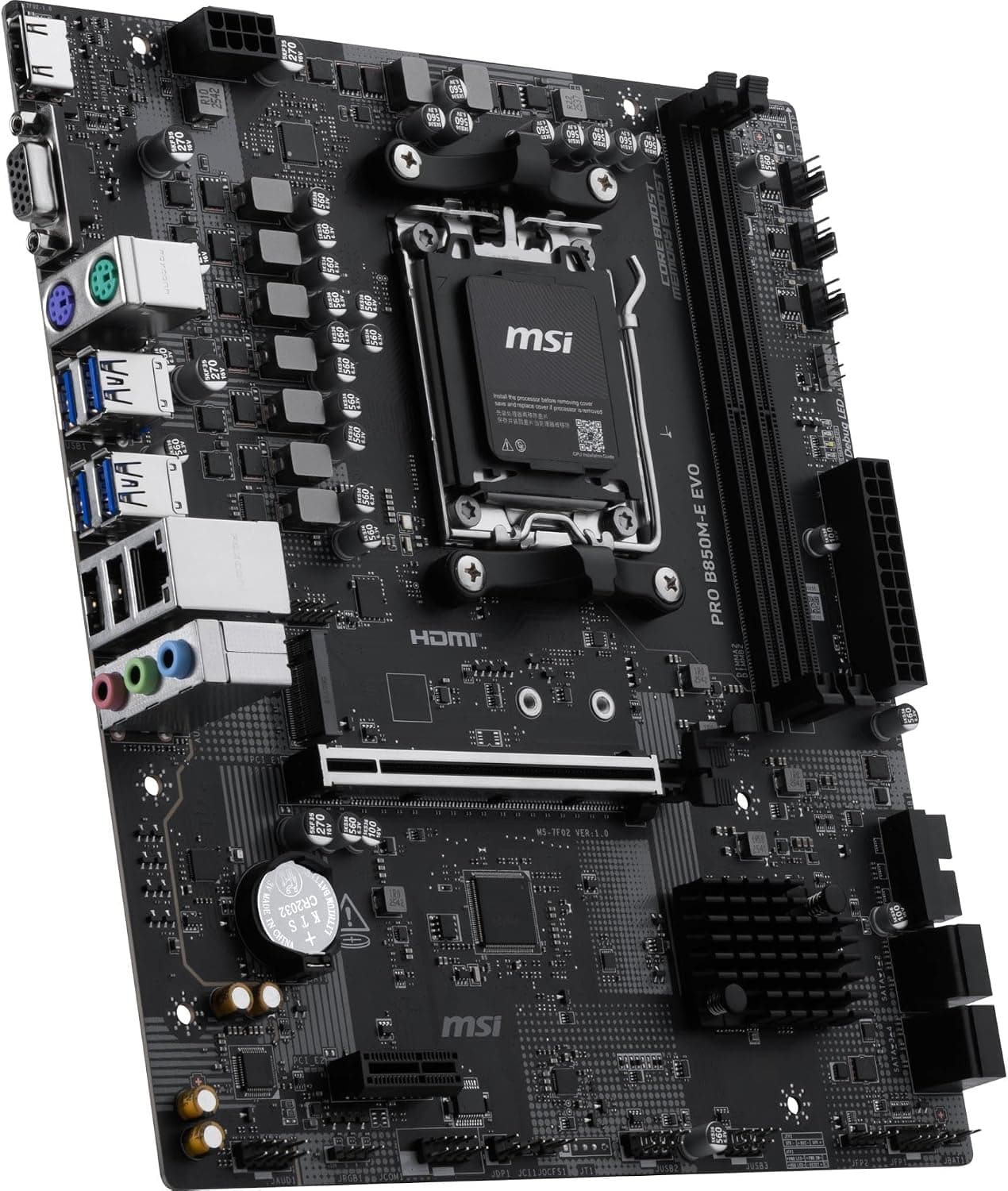 مادربرد MSI مدل MB PRO B850M-E EVO سوکت AM5 حافظه DDR5 فرم فاکتور mATX مادربرد MSI مدل MB PRO B850M-E EVO سوکت AM5 حافظه DDR5 فرم فاکتور mATX