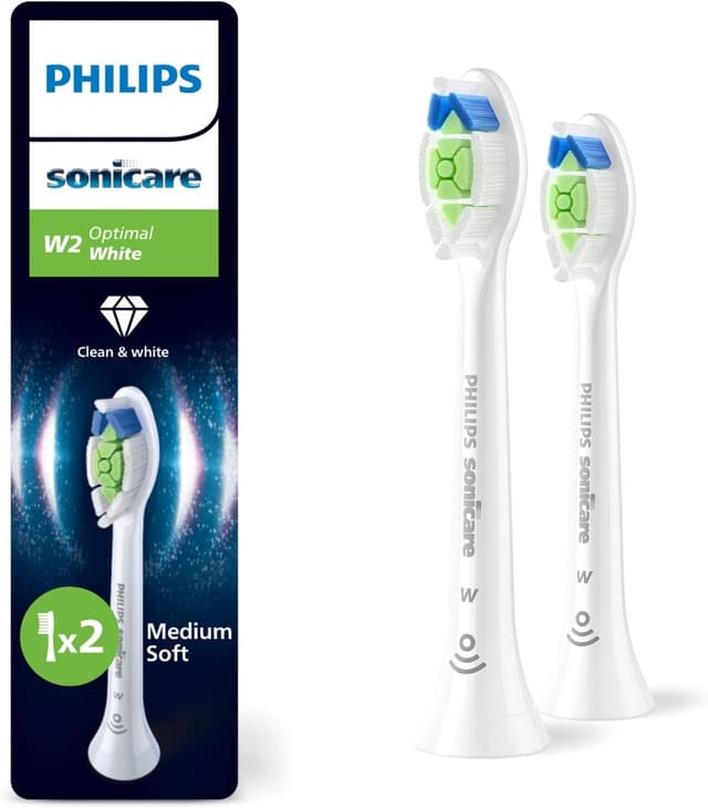 سری یدک مسواک PHILIPS Sonicare Optimal White با برس متوسطنرم سفید 2 عددی مدل HX6062/87 سری یدک مسواک PHILIPS Sonicare Optimal White با برس متوسطنرم سفید 2 عددی مدل HX6062/87