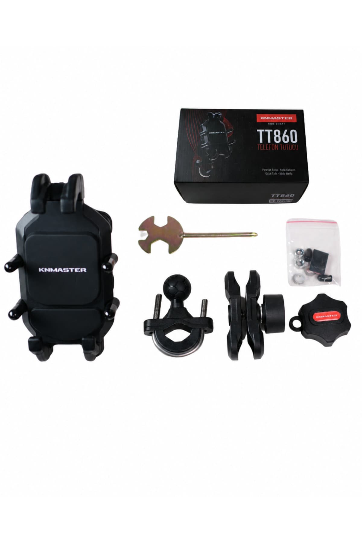 پایه نگهدارنده تلفن همراه برای همه موتورسیکلتها Knmaster ضدلرزش مدل TT-860 پایه نگهدارنده تلفن همراه برای همه موتورسیکلتها Knmaster ضدلرزش مدل TT-860