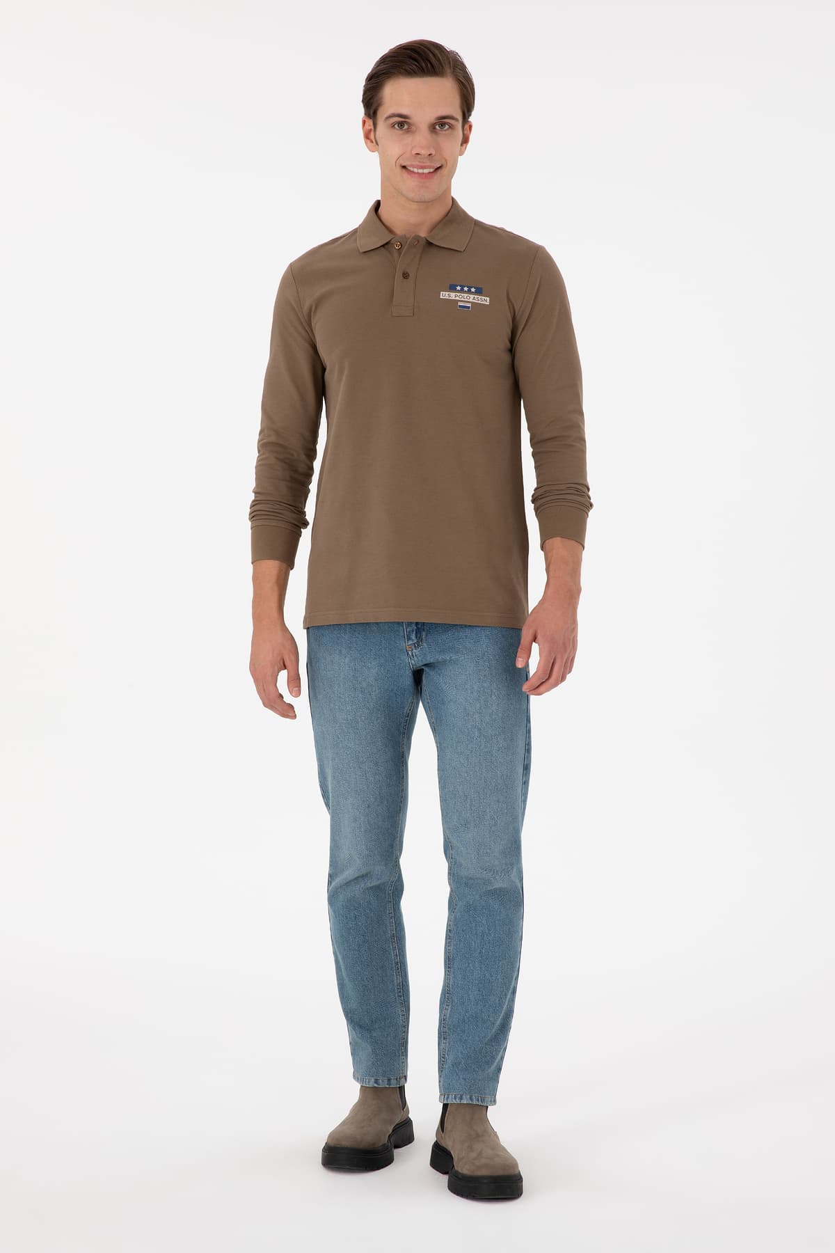 سویشرت مردانه U.S. Polo Assn. خاکی مدل 50293741-VR027 سویشرت مردانه U.S. Polo Assn. خاکی مدل 50293741-VR027