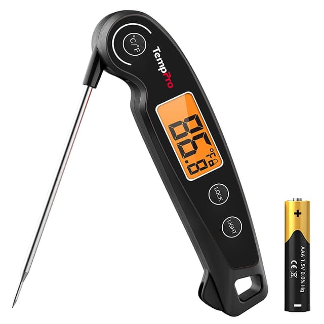 دماسنج دیجیتال گوشت و مواد غذایی TempPro ThermoPro ضدآب IPX6 با نور پسزمینه و کالیبره مدل TP605 دماسنج دیجیتال گوشت و مواد غذایی TempPro ThermoPro ضدآب IPX6 با نور پسزمینه و کالیبره مدل TP605
