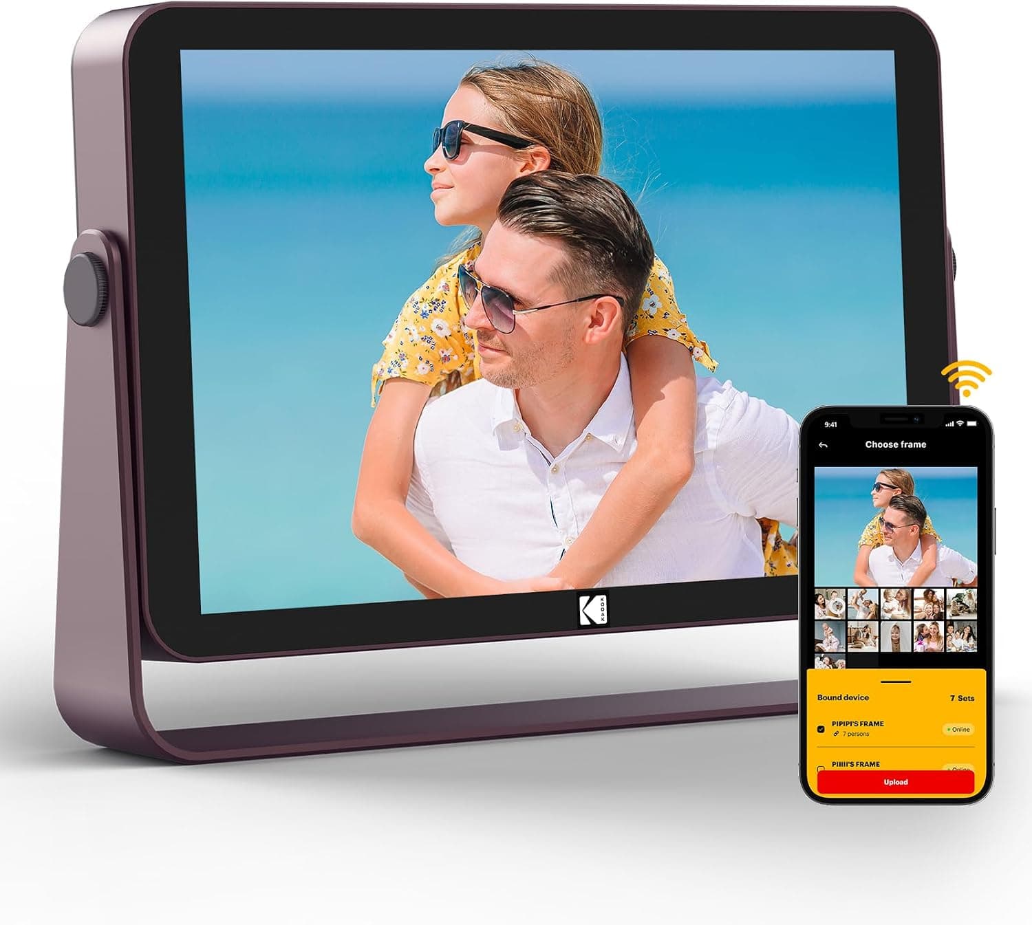 قاب عکس دیجیتال KODAK متصل به WiFi 6 با باتری داخلی و حافظه 64GB قاب عکس دیجیتال KODAK متصل به WiFi 6 با باتری داخلی و حافظه 64GB