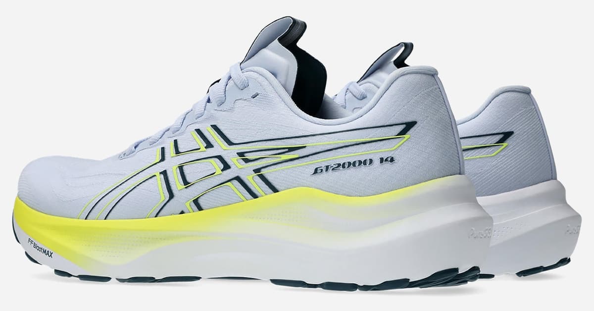 کفش دویدن مردانه Asics آبی زرد مدل GT-2000 14 1011C056-400 کفش دویدن مردانه Asics آبی زرد مدل GT-2000 14 1011C056-400
