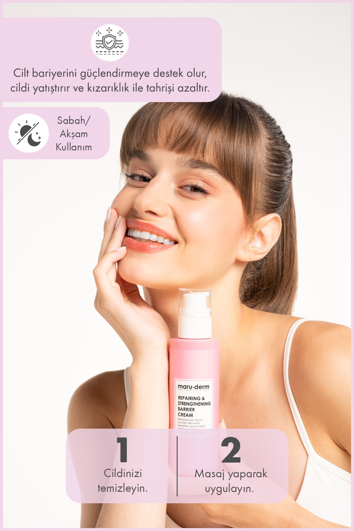 کرم مراقبت از پوست Maru.Derm ترمیمکننده و تقویتکننده سد دفاعی حاوی پانتنول و سرامید 200 ML کرم مراقبت از پوست Maru.Derm ترمیمکننده و تقویتکننده سد دفاعی حاوی پانتنول و سرامید 200 ML