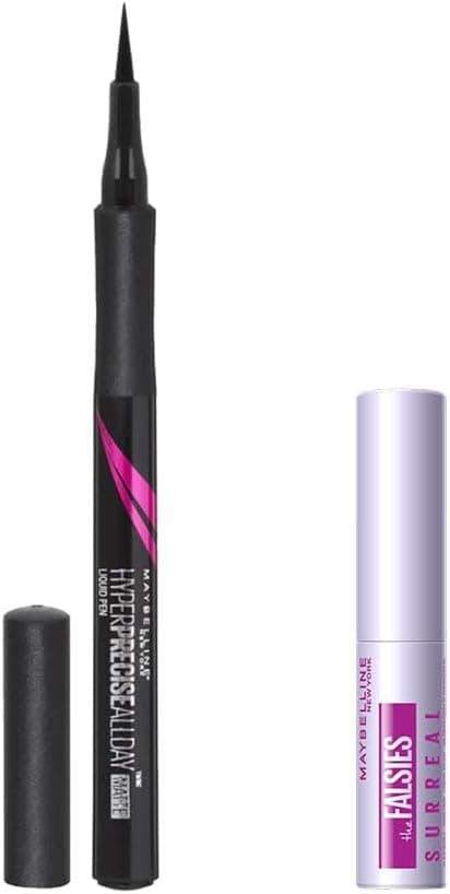 ست آرایشی Maybelline Hyper Precise All Day 701 Matte Onyx و ماسکارا Mini Falsies Surreal ست آرایشی Maybelline Hyper Precise All Day 701 Matte Onyx و ماسکارا Mini Falsies Surreal