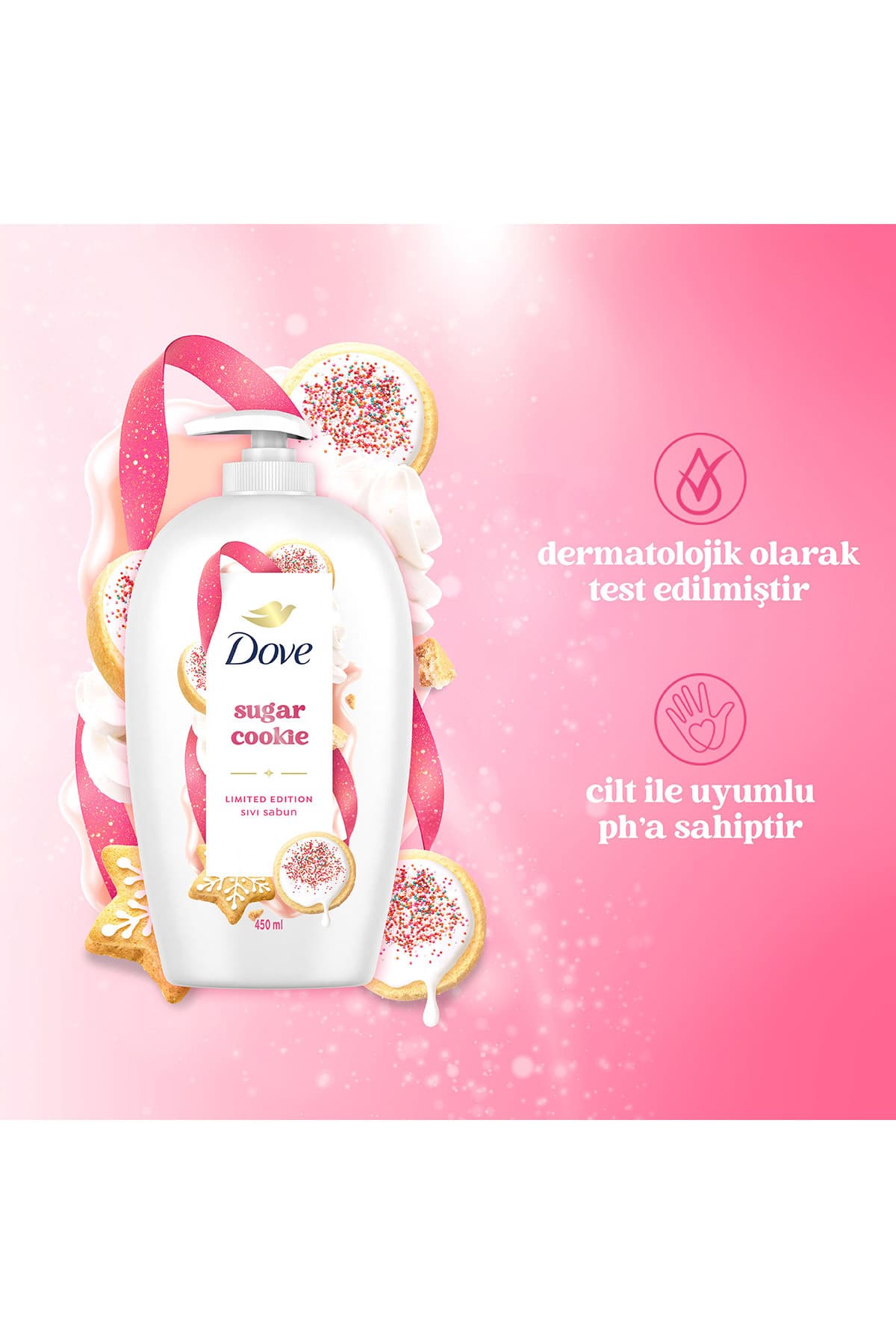 ژل دوش Dove با رایحه Sugar Cookie 450 ml ژل دوش Dove با رایحه Sugar Cookie 450 ml