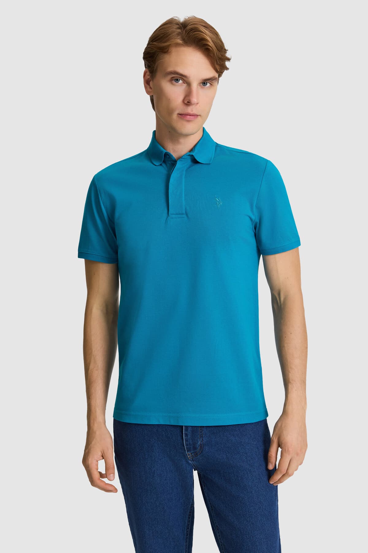 تیشرت مردانه U.S. Polo Assn. نفتی فیت اسلیم یقهدار مدل 50327003-VR102 تیشرت مردانه U.S. Polo Assn. نفتی فیت اسلیم یقهدار مدل 50327003-VR102