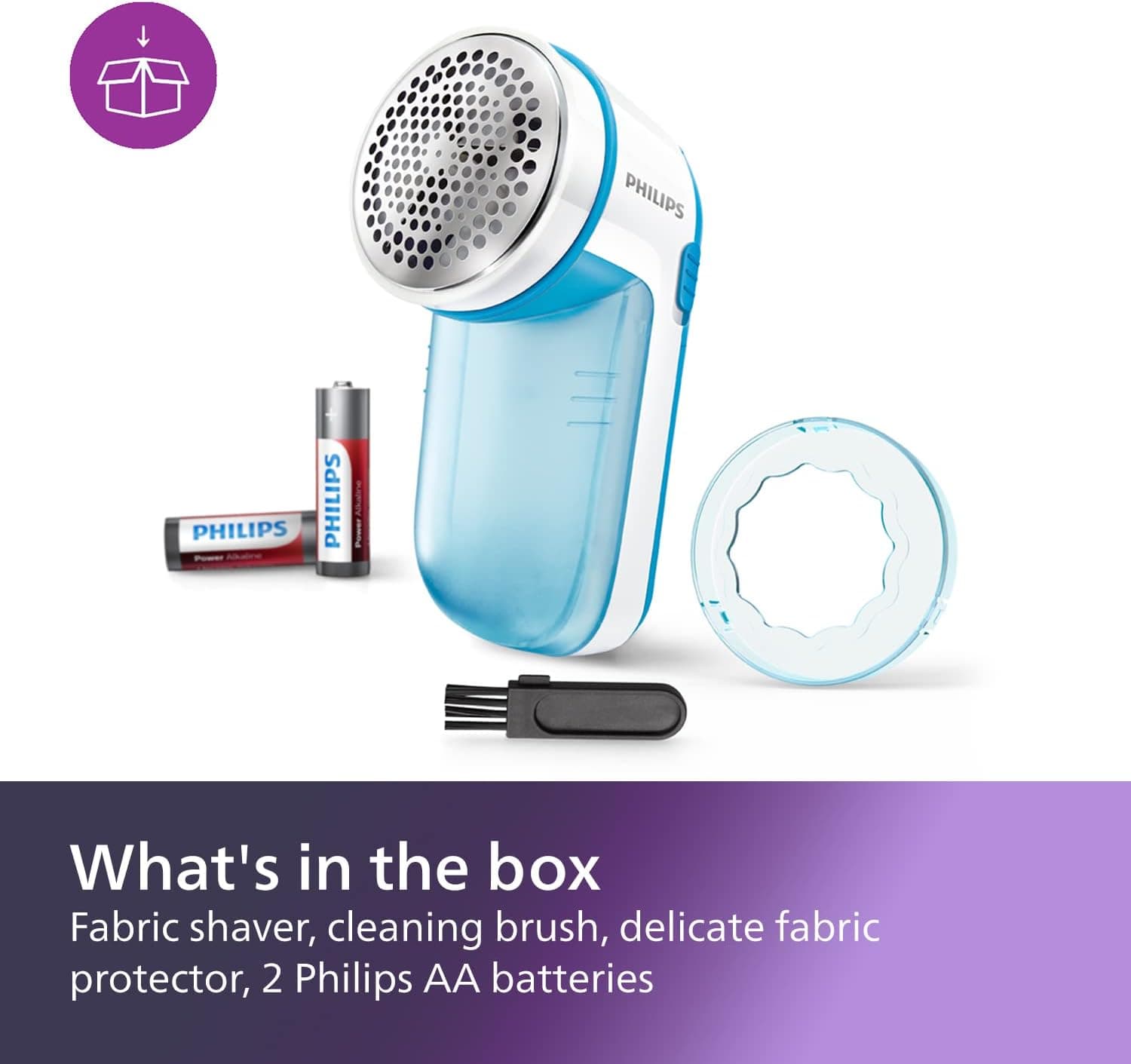 پرزگیر پارچه Philips آبی مدل Gc026 00 پرزگیر پارچه Philips آبی مدل Gc026 00