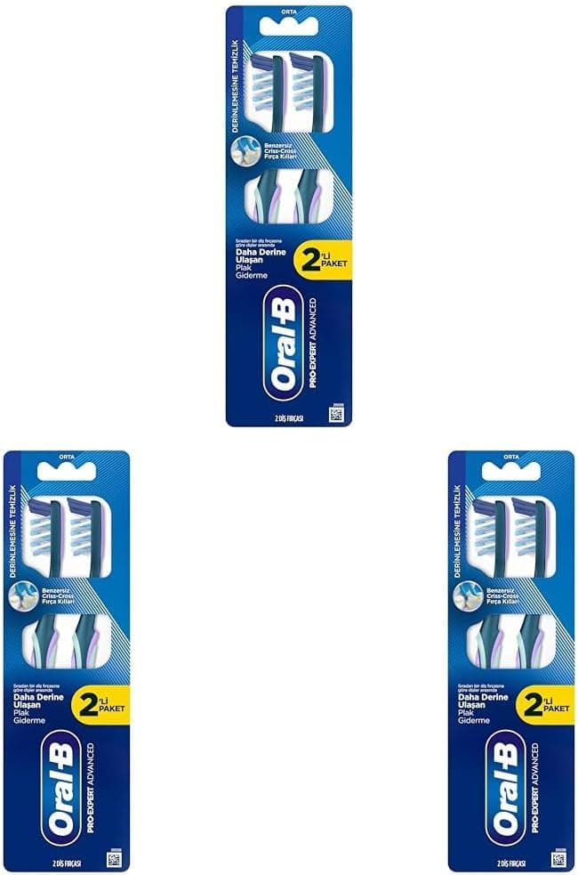 مسواک Oral-B Pro-Expert Advanced تمیزکننده عمیق سختی متوسط 2 عددی ×3 بسته مسواک Oral-B Pro-Expert Advanced تمیزکننده عمیق سختی متوسط 2 عددی ×3 بسته