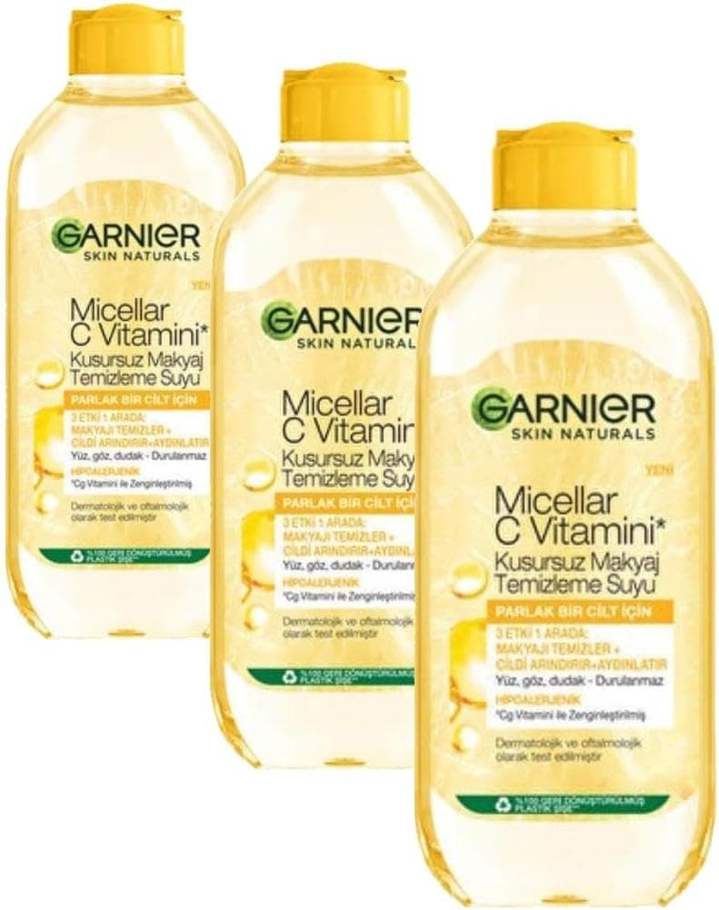 محلول پاک کننده آرایش Garnier Micellar با ویتامین C 400 ml محلول پاک کننده آرایش Garnier Micellar با ویتامین C 400 ml