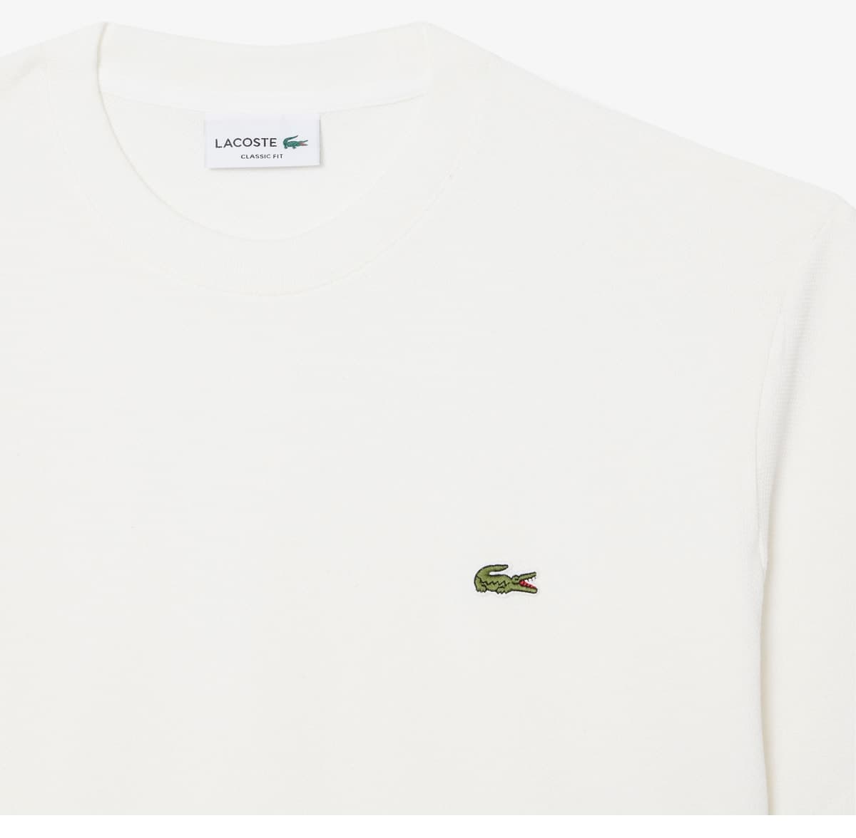 تیشرت مردانه Lacoste یقه گرد فیت کلاسیک سفید تیشرت مردانه Lacoste یقه گرد فیت کلاسیک سفید