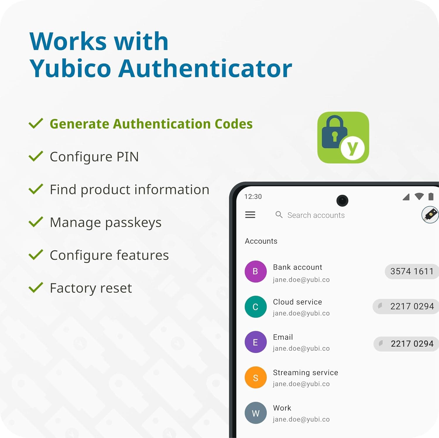 کلید امنیتی USB برای احراز هویت دومرحلهای Yubico دارای گواهی FIDO مدل YubiKey 5 Nano کلید امنیتی USB برای احراز هویت دومرحلهای Yubico دارای گواهی FIDO مدل YubiKey 5 Nano