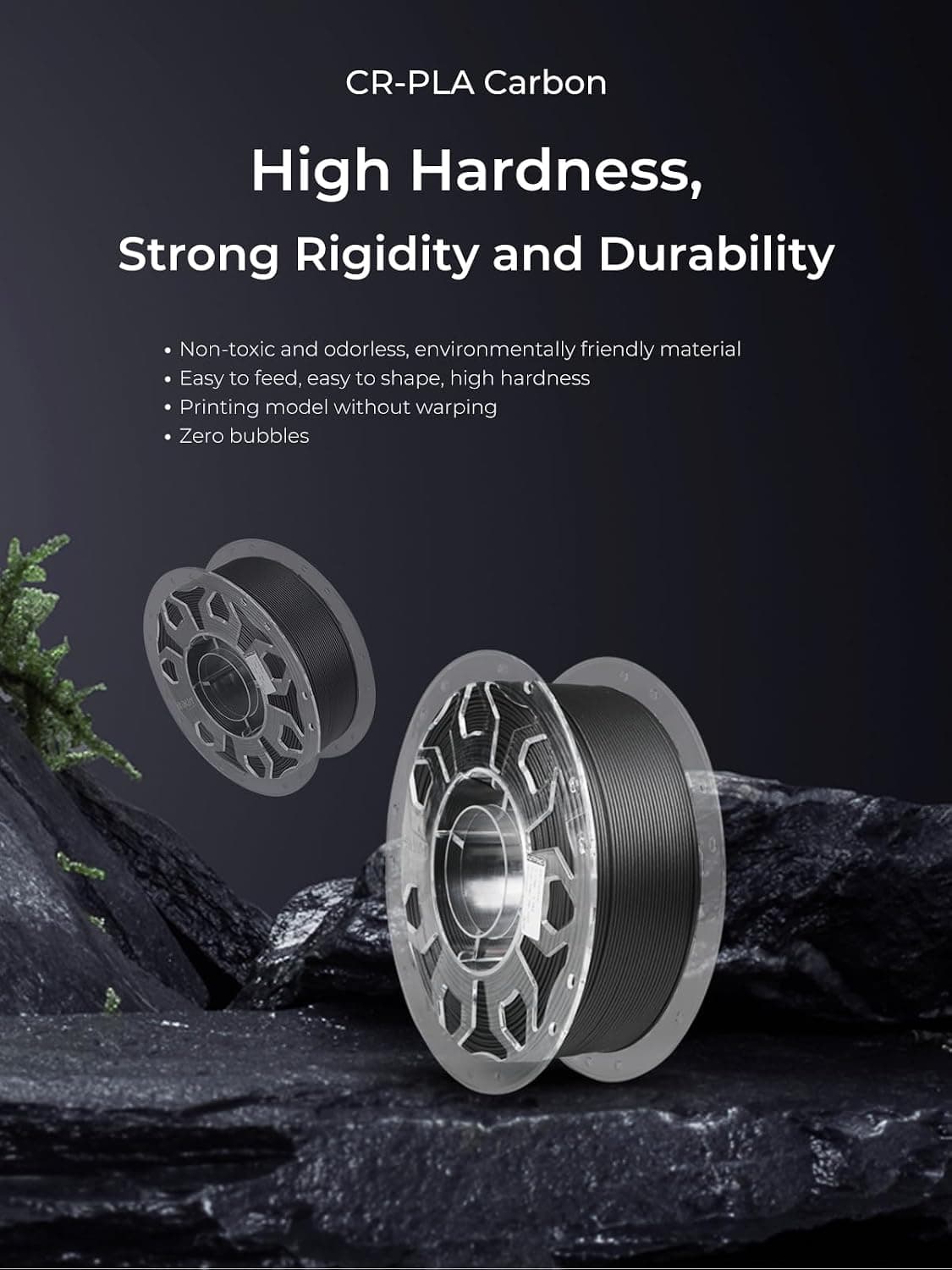 فیلامنت Creality CR-PLA کربن فایبر مشکی 1.75mm 1kg فیلامنت Creality CR-PLA کربن فایبر مشکی 1.75mm 1kg