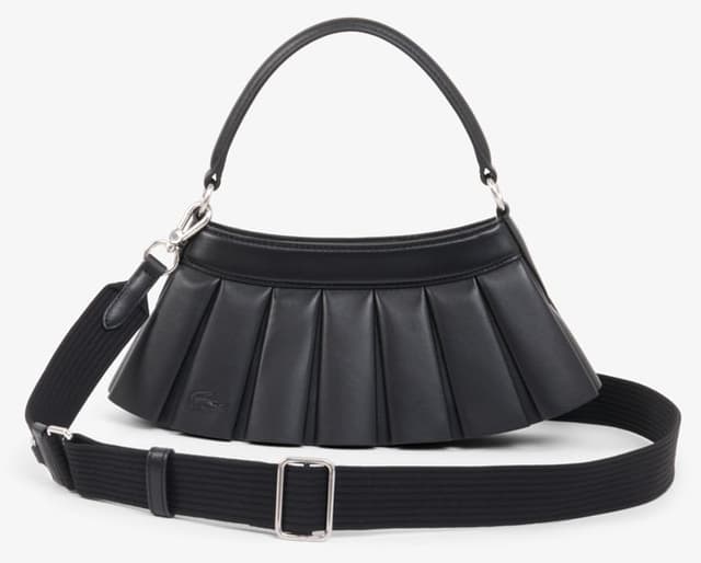 کیف دوشی زنانه چرمی Lacoste مدل H Lenglen مشکی کیف دوشی زنانه چرمی Lacoste مدل H Lenglen مشکی