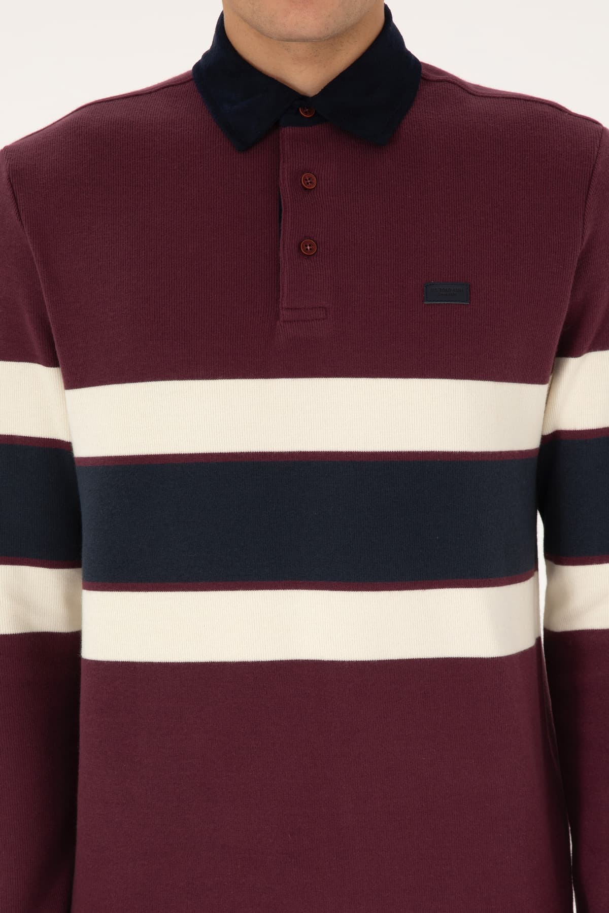 سوئیشرت مردانه U.S. Polo Assn. فیت معمولی زرشکی یقه پولو مدل 50308897-VR177 سوئیشرت مردانه U.S. Polo Assn. فیت معمولی زرشکی یقه پولو مدل 50308897-VR177