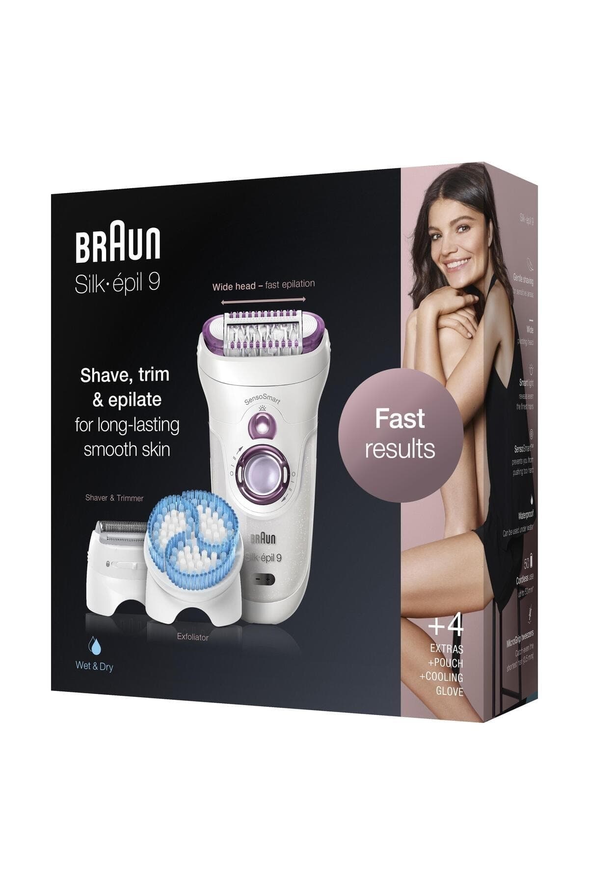 اپیلاتور Braun Silk-épil 9 9735 SensoSmart بیسیم، خشک و مرطوب، 6 سری اضافه، 3 در 1 اپیلاتور Braun Silk-épil 9 9735 SensoSmart بیسیم، خشک و مرطوب، 6 سری اضافه، 3 در 1