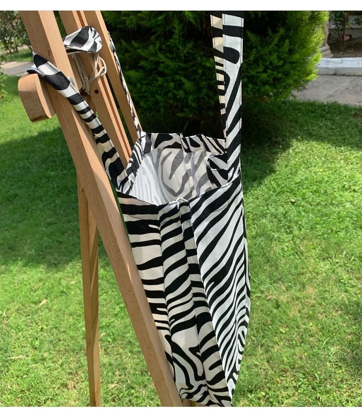 کیف دوشی زنانه fimugift کتانی دوستدار محیط زیست طرح زبرا با بدنه چیندار کیف دوشی زنانه fimugift کتانی دوستدار محیط زیست طرح زبرا با بدنه چیندار