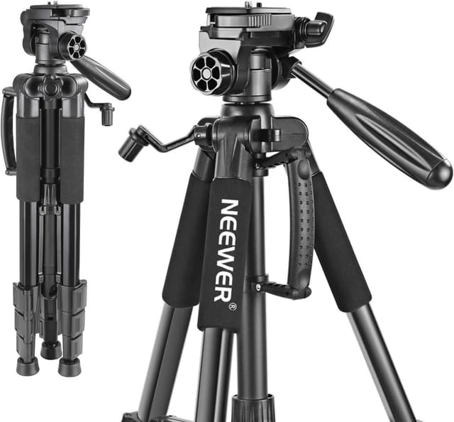 سهپایه دوربین NEEWER آلومینیومی 56 inches/142cm سر پن 3 طرفه مشکی مدل SAB234 سهپایه دوربین NEEWER آلومینیومی 56 inches/142cm سر پن 3 طرفه مشکی مدل SAB234