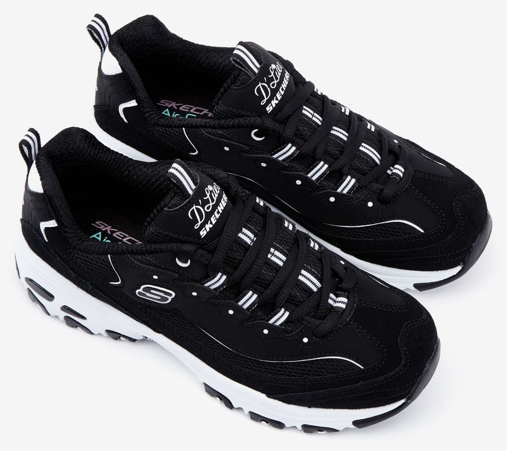 کفش اسنیکرز زنانه Skechers مشکی D'lites MARCH FORWARD مدل 13148 BKW کفش اسنیکرز زنانه Skechers مشکی D'lites MARCH FORWARD مدل 13148 BKW