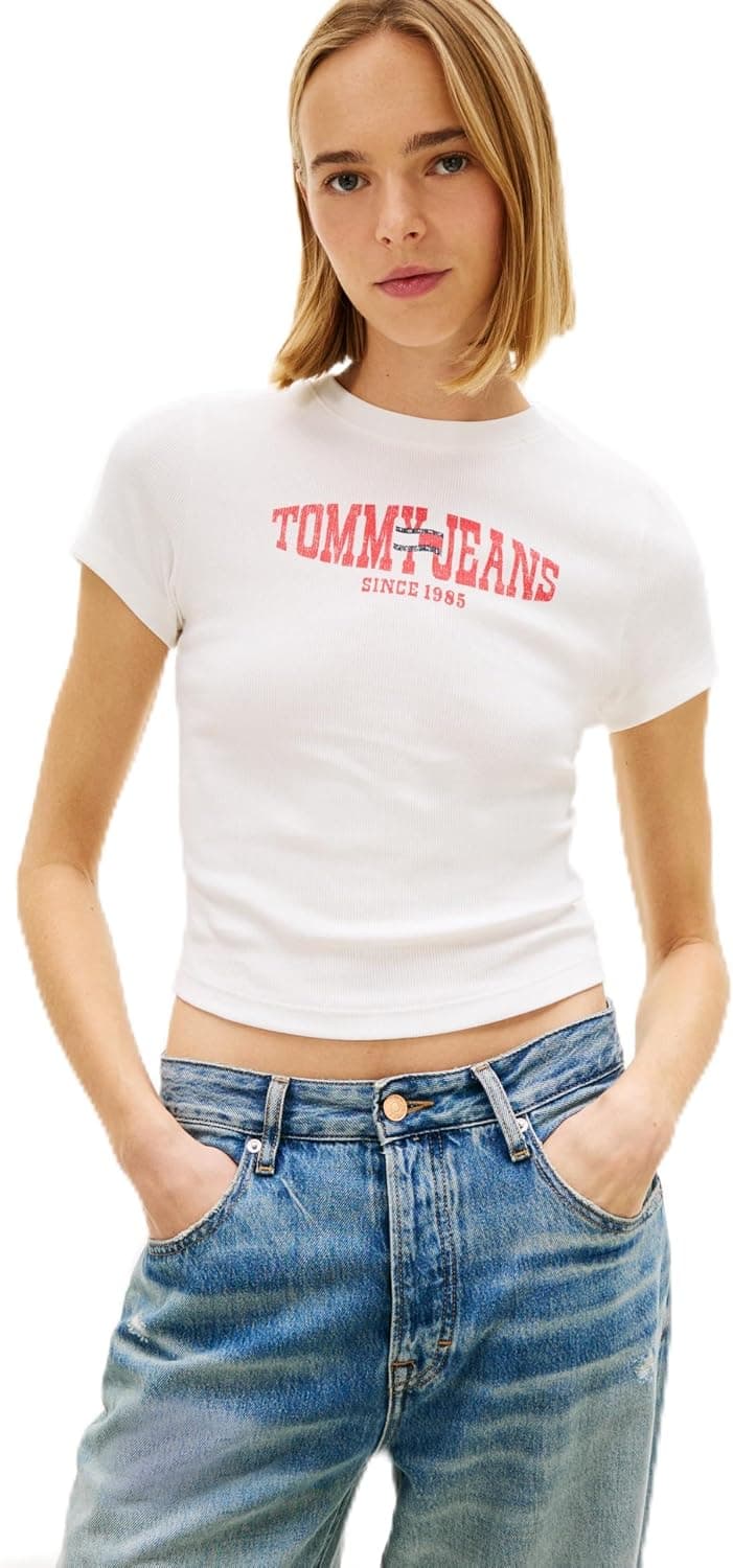 تیشرت زنانه Tommy Hilfiger اسلیم آستین کوتاه پرچم موجدار مدل TJW تیشرت زنانه Tommy Hilfiger اسلیم آستین کوتاه پرچم موجدار مدل TJW
