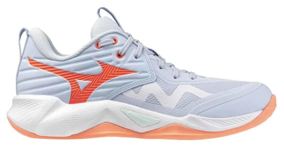 کفش والیبال زنانه Mizuno آبی مدل Wave Momentum Pro کفش والیبال زنانه Mizuno آبی مدل Wave Momentum Pro