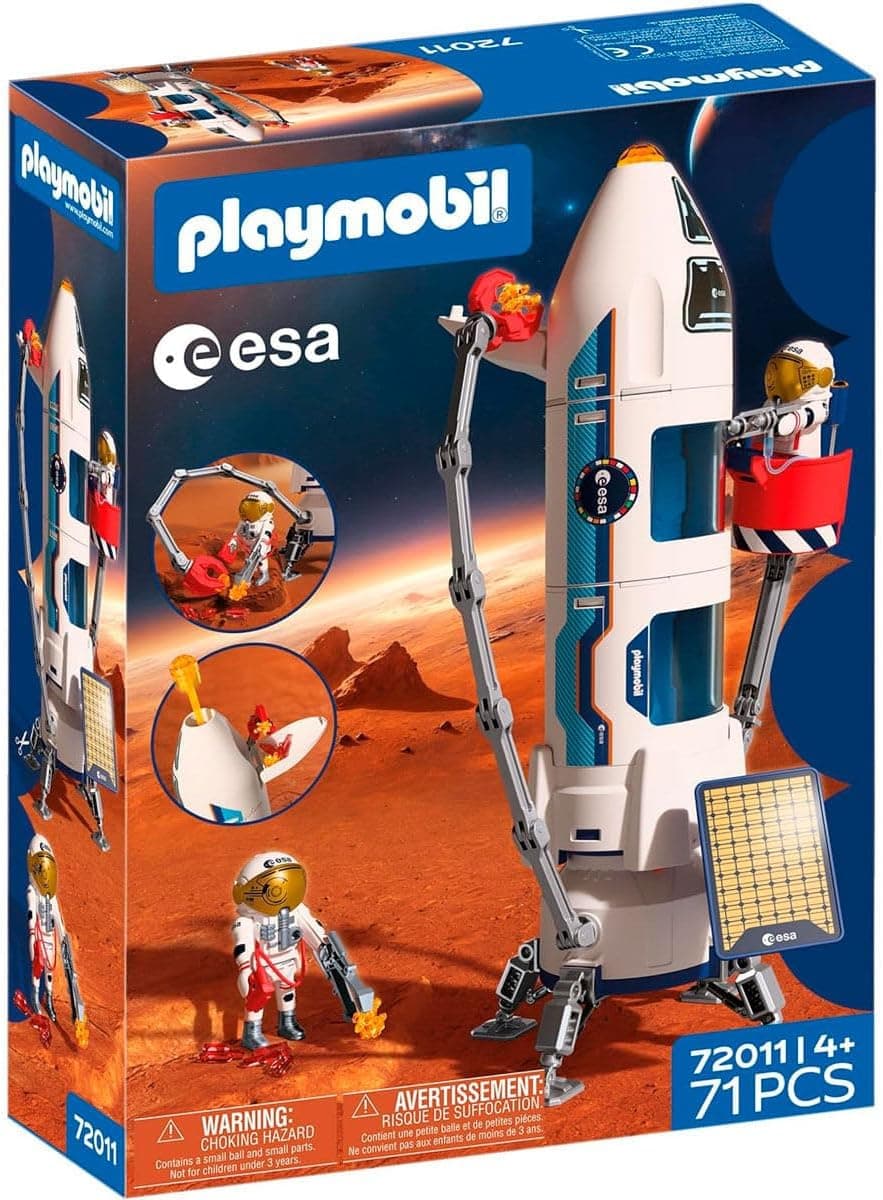 مجموعه اسباببازی فضایی کودکان PLAYMOBIL با فضانورد ESA، ربات مریخ، ایستگاه تحلیل و 3 نمونه سنگ، مناسب 4 سال به بالا، مدل 72014 مجموعه اسباببازی فضایی کودکان PLAYMOBIL با فضانورد ESA، ربات مریخ، ایستگاه تحلیل و 3 نمونه سنگ، مناسب 4 سال به بالا، مدل 72014