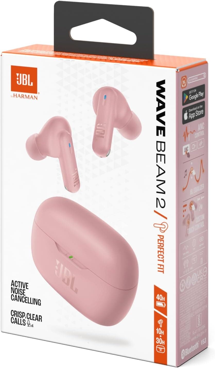 ایرباد بیسیم داخل گوش JBL صورتی مدل Wave Beam2 IE ایرباد بیسیم داخل گوش JBL صورتی مدل Wave Beam2 IE