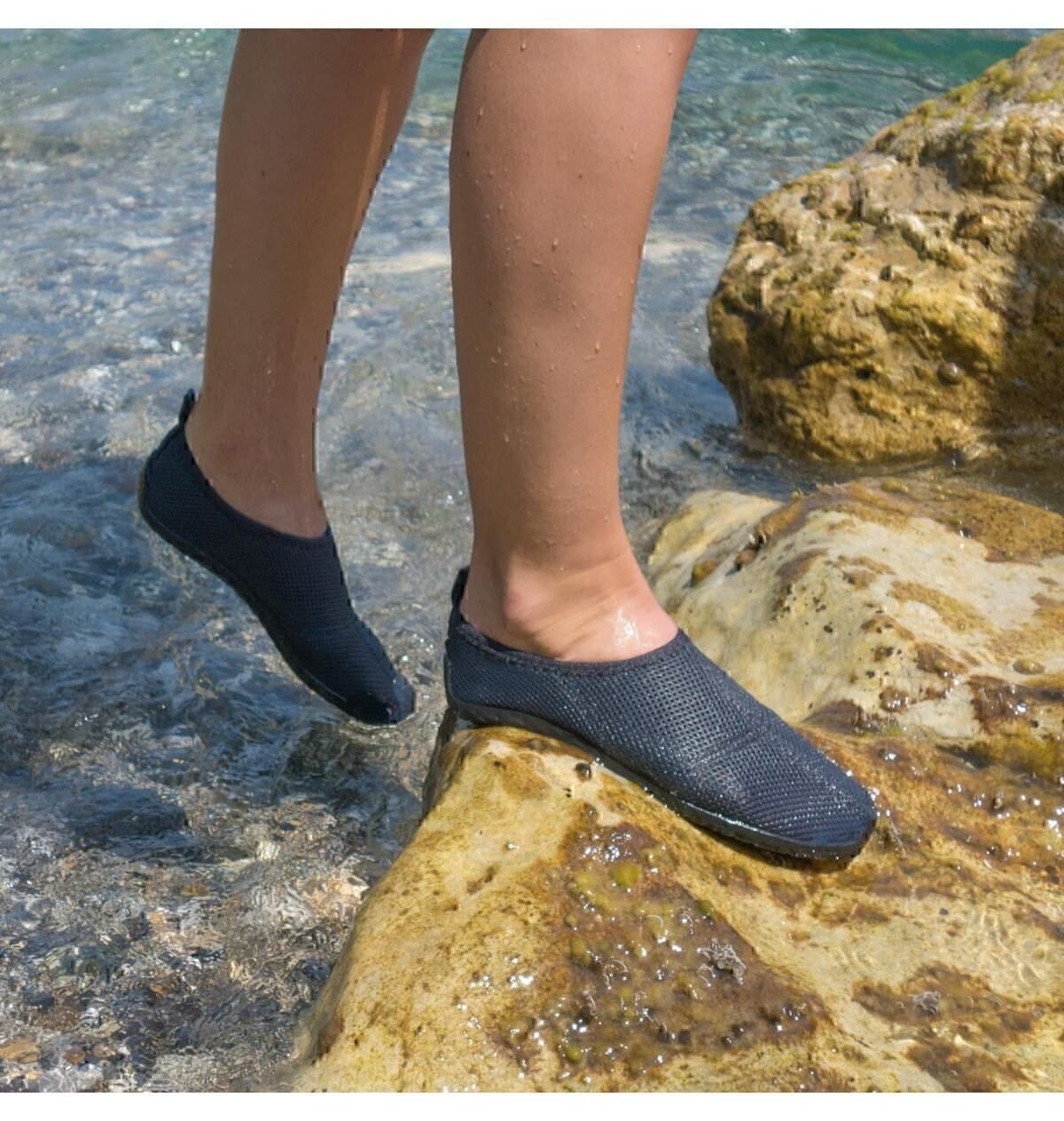 کفش دریایی زنانه Decathlon خاکستری Subea مدل Aquashoes 100 کفش دریایی زنانه Decathlon خاکستری Subea مدل Aquashoes 100