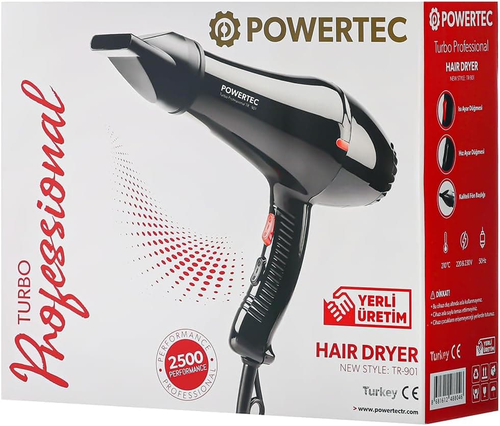 دستگاه سشوار حرفهای POWERTEC مدل TR-901 دستگاه سشوار حرفهای POWERTEC مدل TR-901