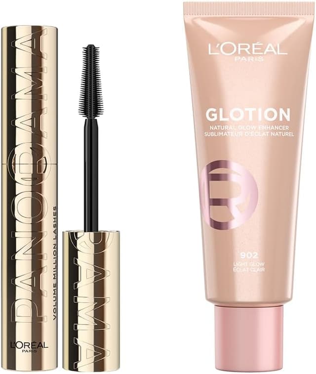 ست آرایشی L'Oreal Paris شامل ریمل مشکی حجمدهنده Panorama و Glotion چندکاره با جلوه طبیعی مدل 902 ست آرایشی L'Oreal Paris شامل ریمل مشکی حجمدهنده Panorama و Glotion چندکاره با جلوه طبیعی مدل 902