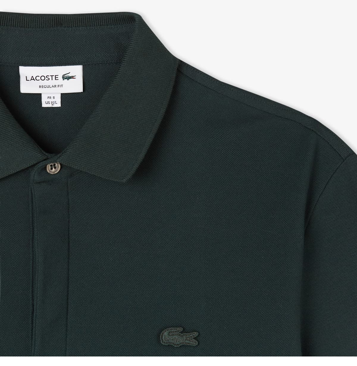 پولوشرت مردانه Lacoste فیت معمولی سبز تیره Paris پولوشرت مردانه Lacoste فیت معمولی سبز تیره Paris