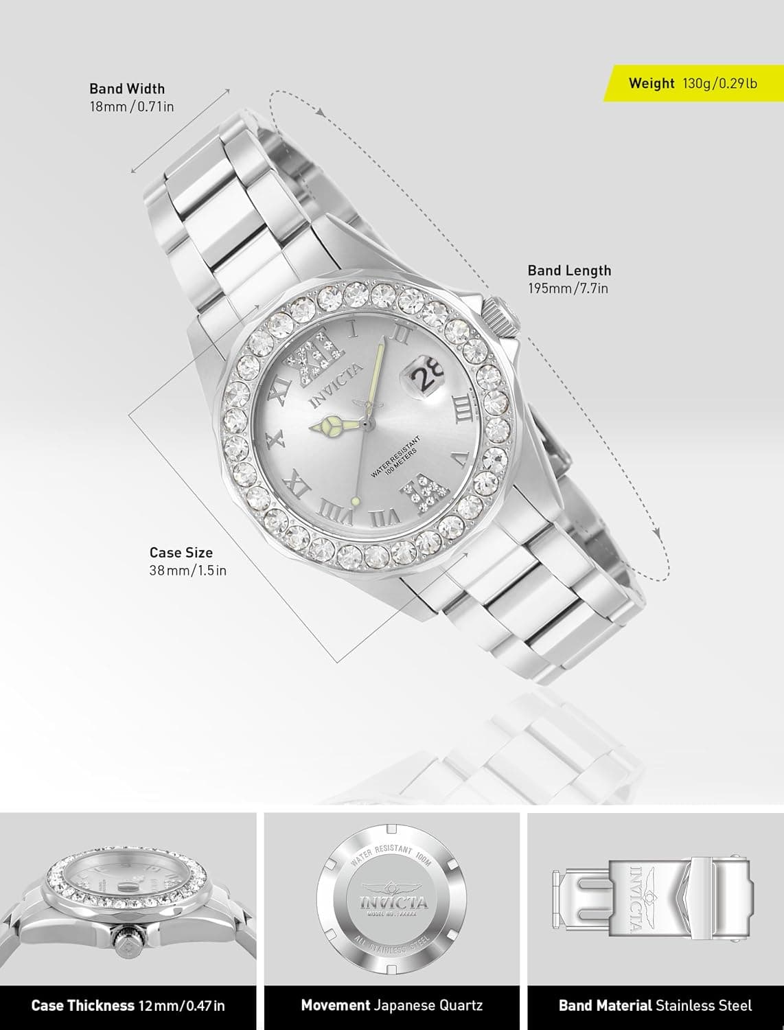 ساعت مچی زنانه Invicta Pro Diver/Sea Base کوارتز استیل ضدزنگ 38mm نقرهای طلایی دو رنگ مدل 15251، 20387، 20389، 20391 ساعت مچی زنانه Invicta Pro Diver/Sea Base کوارتز استیل ضدزنگ 38mm نقرهای طلایی دو رنگ مدل 15251، 20387، 20389، 20391