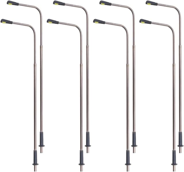 چراغهای خیابانی ماکت راهآهن WANGCL LED فلزی تکسر 8PCS مدل HO OO Scale چراغهای خیابانی ماکت راهآهن WANGCL LED فلزی تکسر 8PCS مدل HO OO Scale