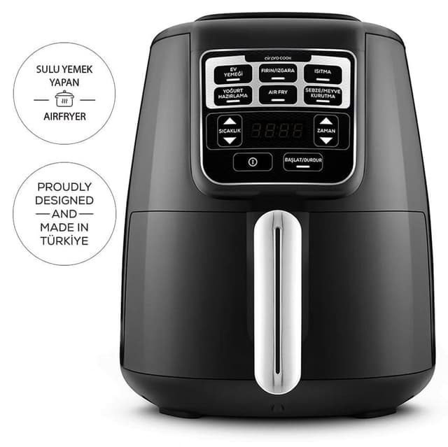 سرخکن هوایی Karaca Air Pro Cook XL دو کاره گویا مشکی کروم ۴ نفره سرخکن هوایی Karaca Air Pro Cook XL دو کاره گویا مشکی کروم ۴ نفره