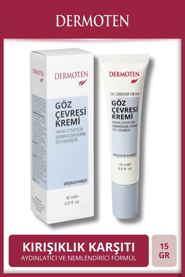 کرم دور چشم Dermoten روشنکننده و مرطوبکننده مناسب چینوچروک، تیرگی و خشکی 15 ml کرم دور چشم Dermoten روشنکننده و مرطوبکننده مناسب چینوچروک، تیرگی و خشکی 15 ml