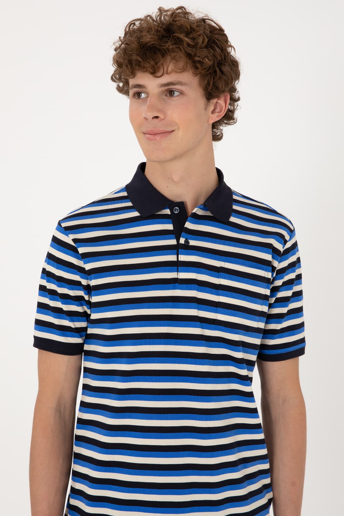 تیشرت مردانه U.S. Polo Assn. فیت معمولی لاجوردی راهراه مدل 50306794-VR033 تیشرت مردانه U.S. Polo Assn. فیت معمولی لاجوردی راهراه مدل 50306794-VR033