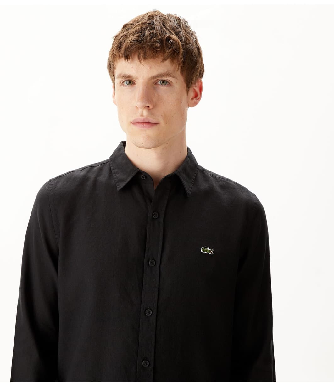 پیراهن مردانه Lacoste کتان اسلیمفیت مشکی پیراهن مردانه Lacoste کتان اسلیمفیت مشکی