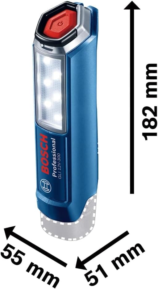 چراغ کار باتریخور Bosch Professional مدل GLi 12 V-300 با 12 Volt و 300 Lumen چراغ کار باتریخور Bosch Professional مدل GLi 12 V-300 با 12 Volt و 300 Lumen