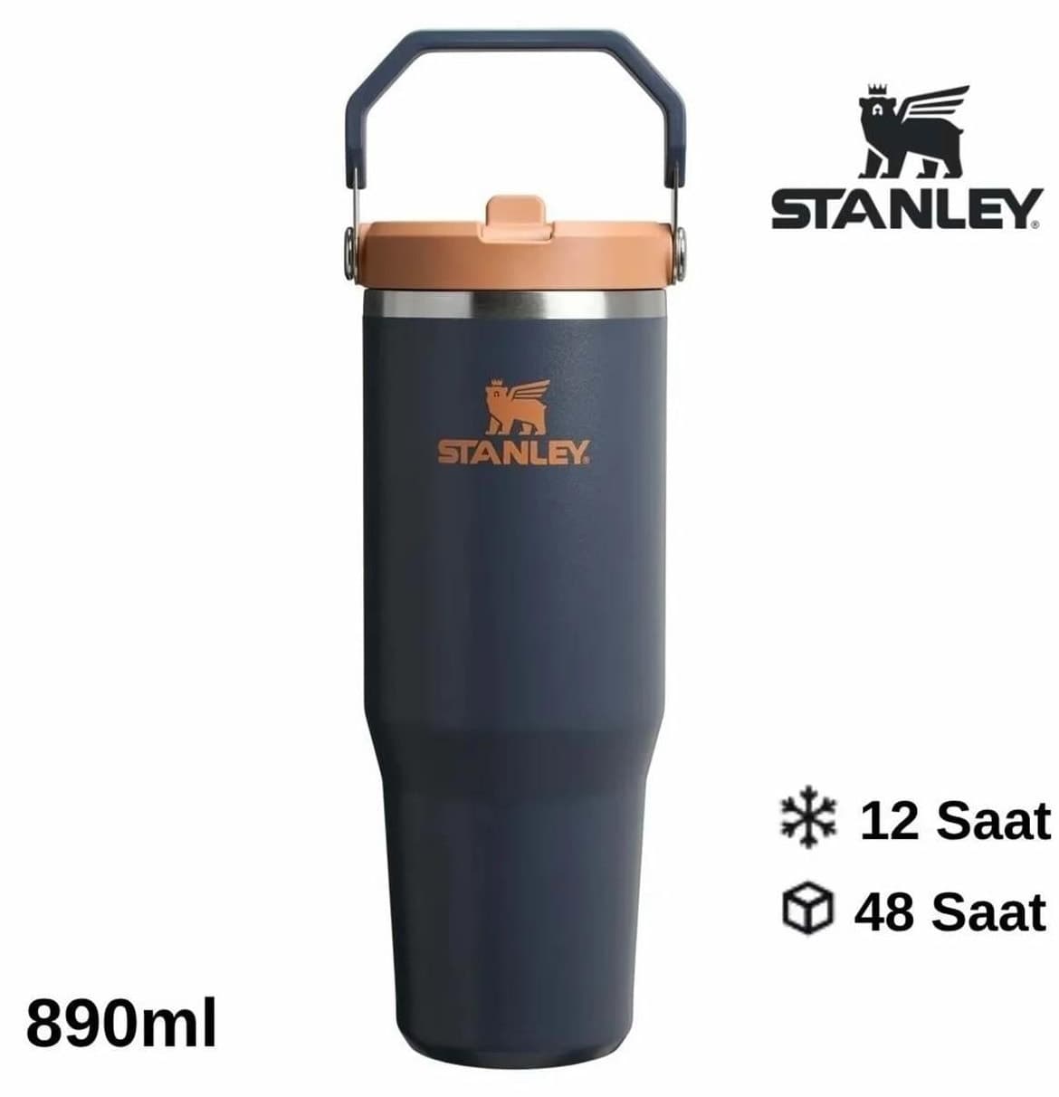 لیوان ترموس Stanley IceFlow Flip Straw 2.0 نیدار 0,89 LT 30Oz سرمهای مدل 10-12043-073 لیوان ترموس Stanley IceFlow Flip Straw 2.0 نیدار 0,89 LT 30Oz سرمهای مدل 10-12043-073