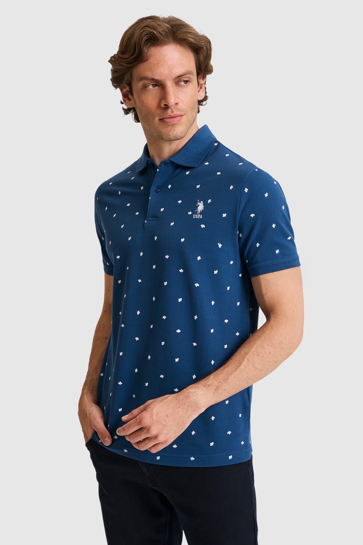 تیشرت مردانه U.S. Polo Assn. فیت معمولی یقه پولو سرمهای روشن مدل 50327004-VR059 تیشرت مردانه U.S. Polo Assn. فیت معمولی یقه پولو سرمهای روشن مدل 50327004-VR059