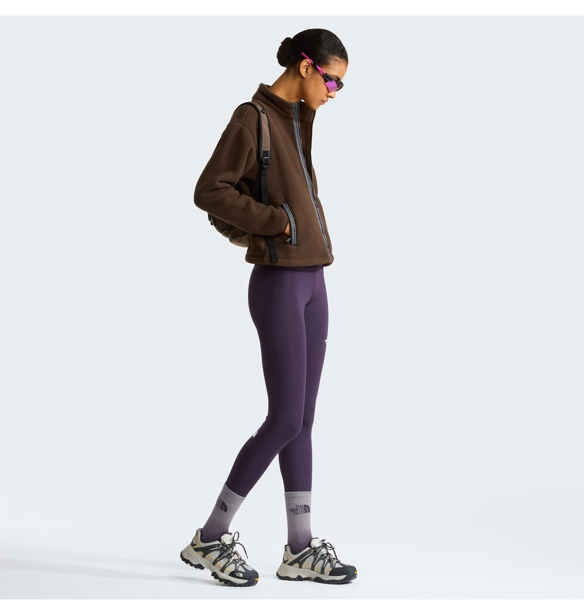 پولار زنانه The North Face قهوهای زیپ تمام مدل Fleeski پولار زنانه The North Face قهوهای زیپ تمام مدل Fleeski
