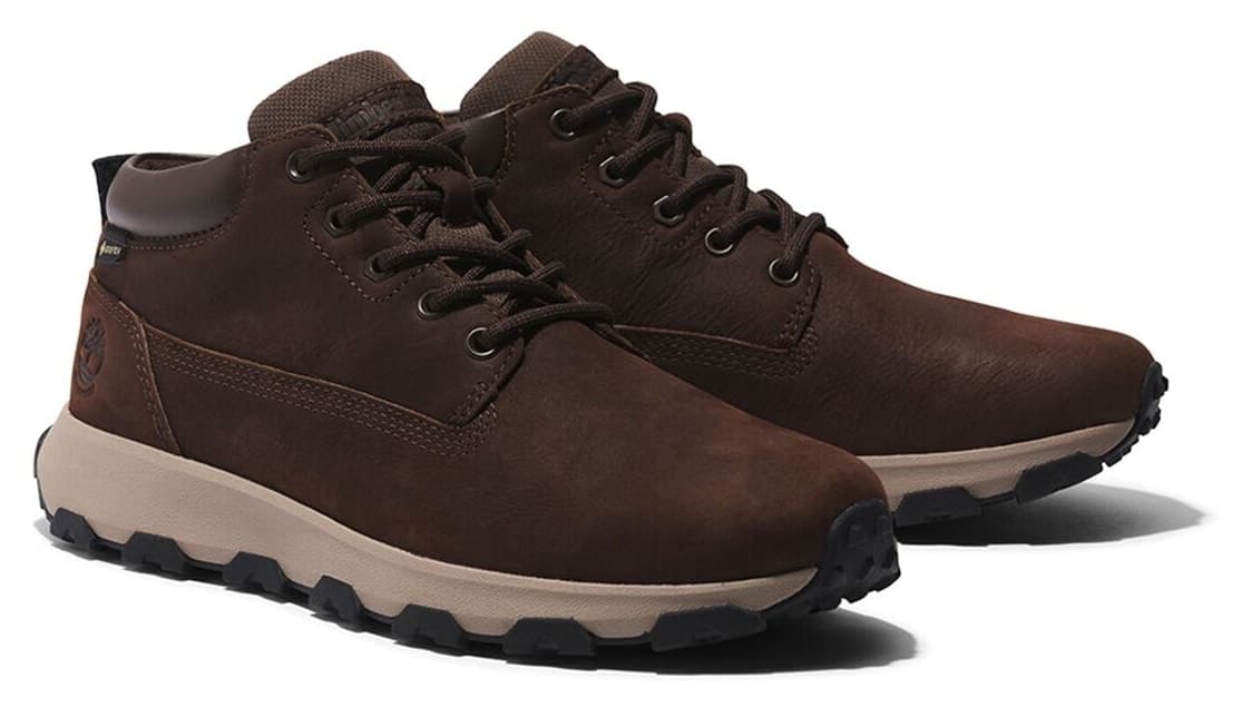 کفش اسنیکر مردانه Timberland قهوهای تیره مدل Winsor Park Mid GTX کفش اسنیکر مردانه Timberland قهوهای تیره مدل Winsor Park Mid GTX