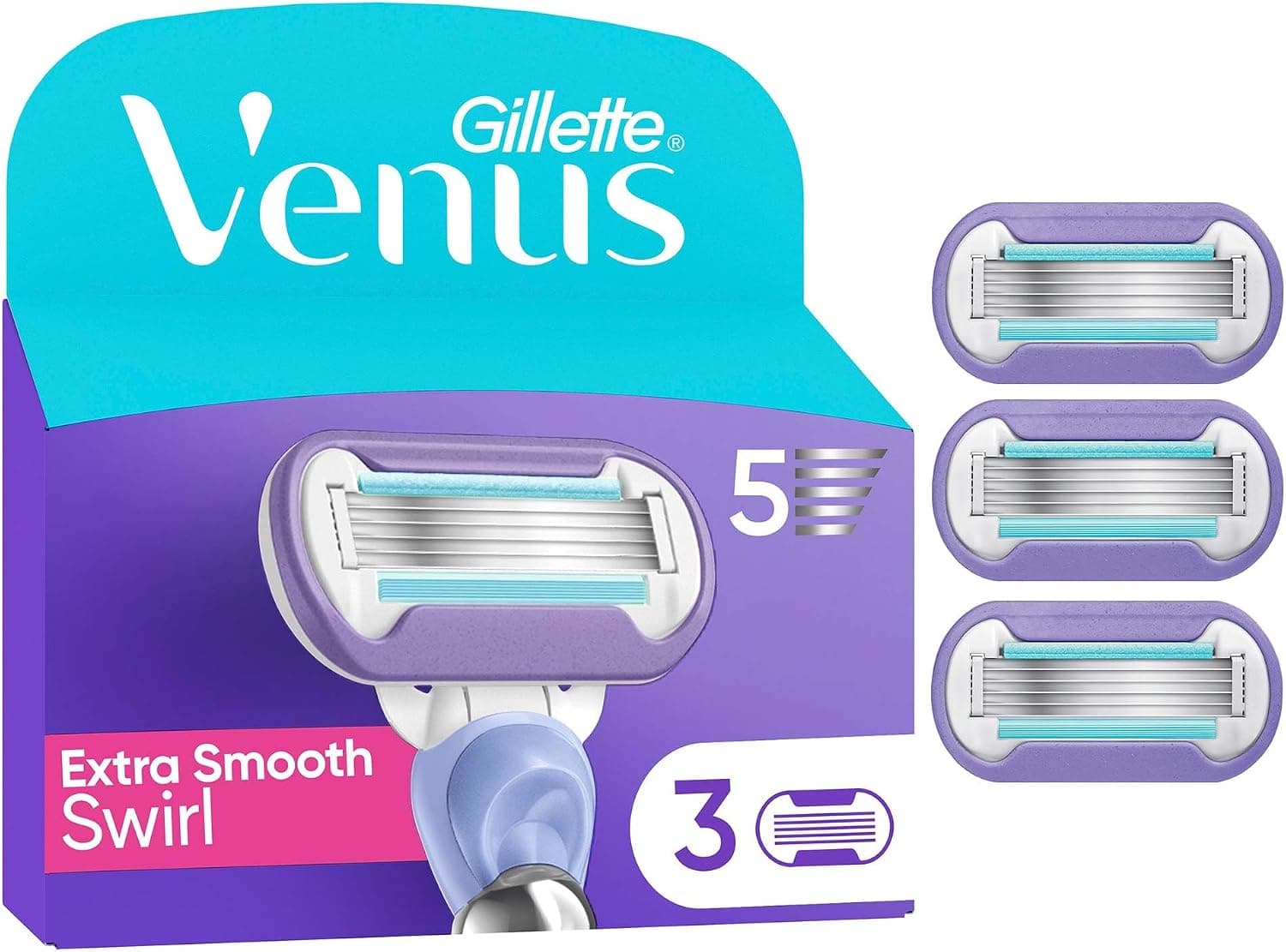 تیغ یدک زنانه Gillette Venus Extra Smooth بسته 3 تایی تیغ یدک زنانه Gillette Venus Extra Smooth بسته 3 تایی