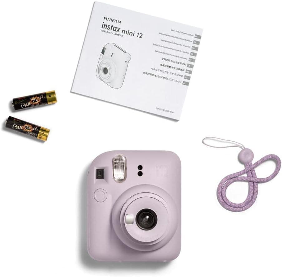 دوربین چاپ فوری instax Fujifilm با بسته فیلم 40 عکس رنگ یاسی بنفش مدل Mini 12 دوربین چاپ فوری instax Fujifilm با بسته فیلم 40 عکس رنگ یاسی بنفش مدل Mini 12